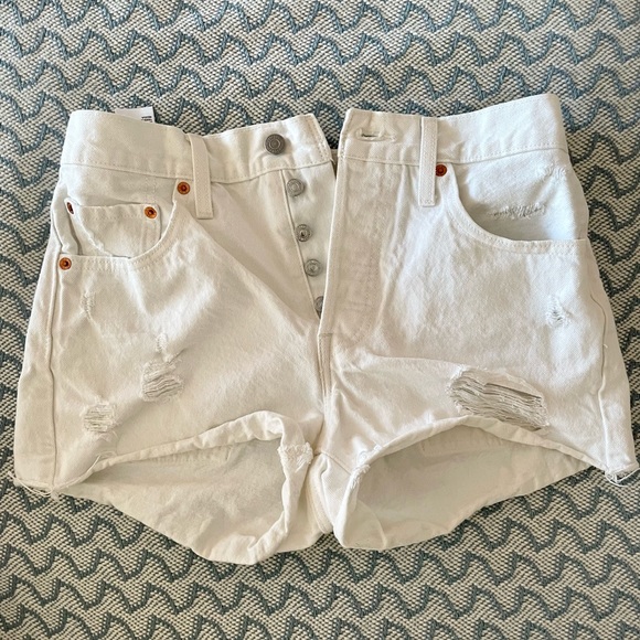 Levi’s 501 high-waisted shorts - Size 27 - White - Picture 5 of 6